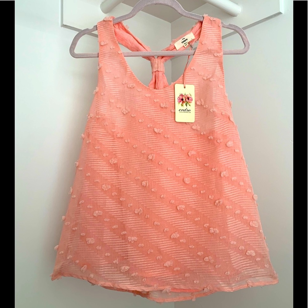 Blush Textured Racerback Top